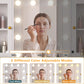 White Vanity Desk With Adjustable Multicolor Lighting