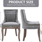 Grey High Back Dining Chairs Set Of 2 For Kitchen Use