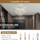 Farmhouse Crystal Ceiling Light Three Light White Fixture
