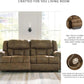 Dark Brown Luxuriously Electric Reclining Sofa USB
