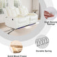 Living Room Set Leather Sofa Power Recliner Creamy White
