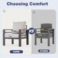 Oversized Aluminum Patio Furniture Set with Thick Cushions-2