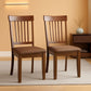 Berringer 18 Inch Rustic Dining Chair Set With Cushions Brown