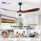 60 Inch Wooden Ceiling Fan Dimmable Lighting