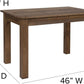 Hercules 46x30 Antique Rustic Solid Pine Farm Dining Table