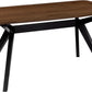 Arley Modern Dining Table For 4 Walnut Brown Solid Wood