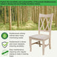 Two Unfinished Parawood Dining Chairs With X Back
