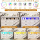 White Contemporary Wooden Dresser With LED Lighting