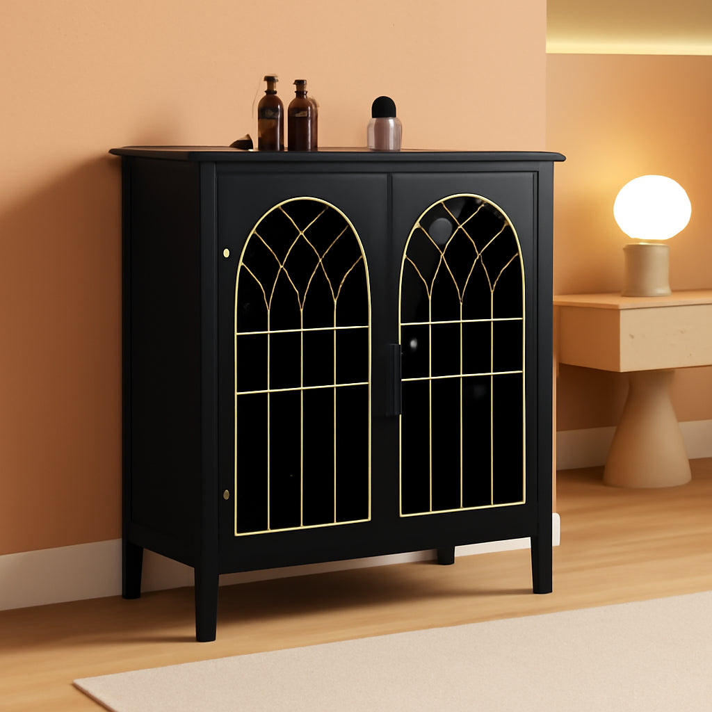 Small Solid Wood Hallway Storage Solutions Cabinet-0
