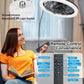 Black Ceiling Fan With Lights Remote Dimmable 3000K to 6500K Flush Mount