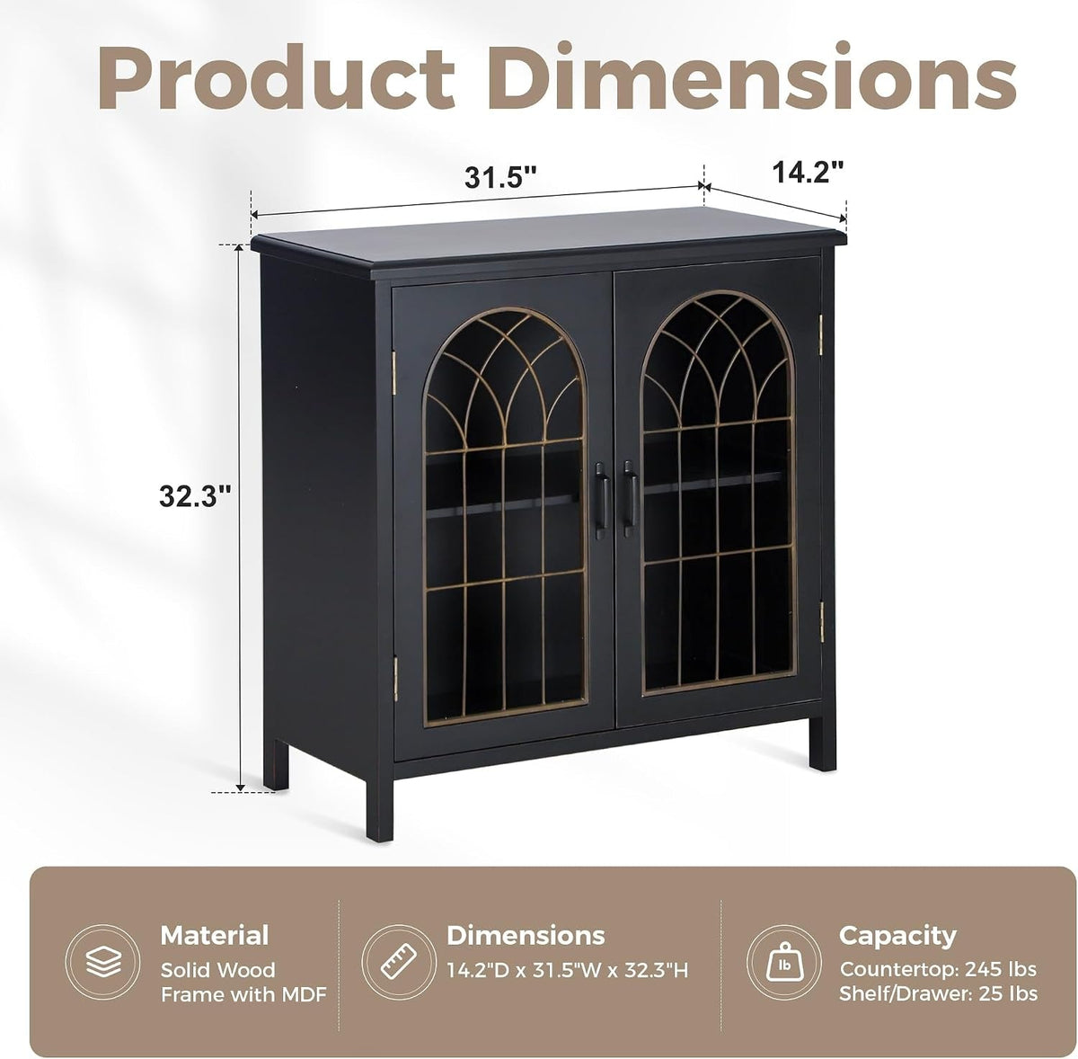 Small Solid Wood Hallway Storage Solutions Cabinet-1