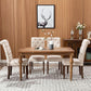 Dark Beige Textured Upholstered Parsons Dining Chairs