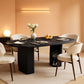 Extendable Oval Dining Table 41to78 Inches Charcoal Black