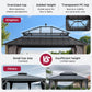 14x12 Hardtop Cedar Wood Gazebo Polycarbonate Roof Curtains Netting