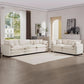 Oversized 2 Piece Sofa Set Beige 3 Seater And Loveseat