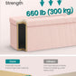 Jelly Pink Foldaway Underbed Storage Ottoman Bench