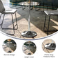 23.5 Inch Circular Glass Adjustable Cocktail Table