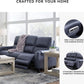Cerulean Leather Wall Hugger Power Reclining Sofa