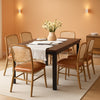 Brown 71 Inch Industrial Dining Table Solid Frame Construction
