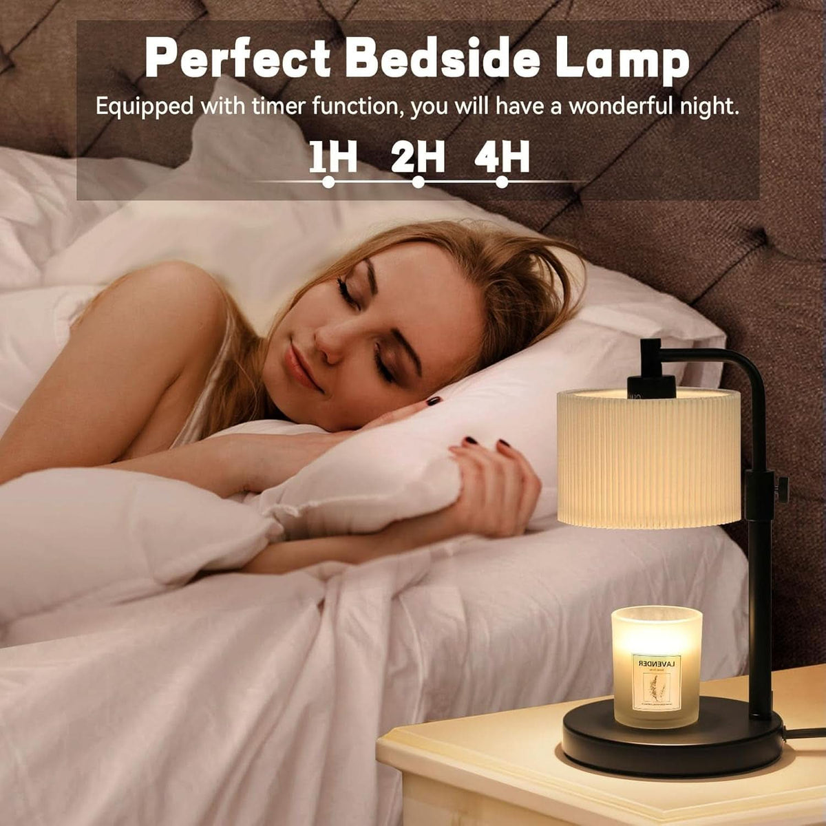 Charcoal Illuminated Candle Warmer Lamp Digital Timer-3