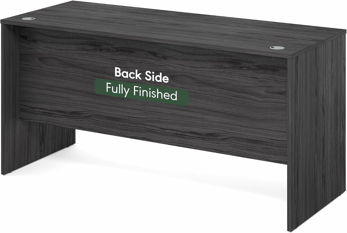 Rectangular Sixty Inch Coastal Grey Executive Desk