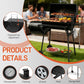 Barrel Charcoal Grill With Offset Smoker Large Capacity