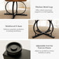 Extendable Round Dining Table Walnut Finish Modern