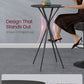 Round Bar Cocktail Table With Black Industrial Frame