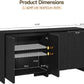 Contemporary 63 Inch Black Sideboard Buffet Cabinet