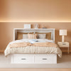 Queen Murphy Cabinet Bed With Storage Charging Station-0