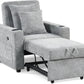 Convertible Sleeper Chair Bed With Linen Upholstery