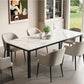 78 Inches Marble Industrial Rectangular Dining Table-4