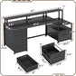 66 Inch Computer Desk 5 Drawers For Home Office Workspace