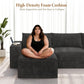 114 Inch Modular Contemporary Sectional Sofa Black