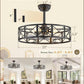 23 Inch Matte Black Fandelier Bladeless Ceiling Fan