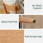 Solid Wood Oak Dining Chairs Beige Cushions