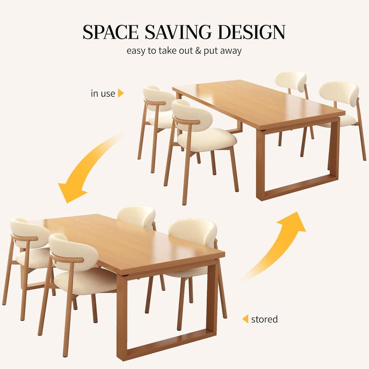 Beige Linen Upholstered Dining Room Chairs Metal Legs