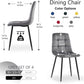 Grey Velvet Dining Chairs Set Of 4 With Metal Legs