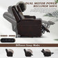Power Reclining Sofa With Adjustable Headrest Lighting