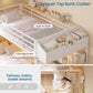 Twin Over Twin Metal Bunk Bed Integrated Storage Drawers