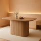Contemporary 63 Inches Dining Table Rounded Corners