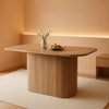 Contemporary 63 Inches Dining Table Rounded Corners