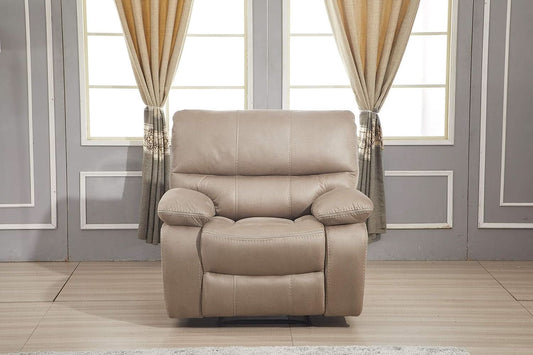 Taupe Microfiber Reclining Sofa Set for Living Room
