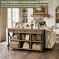 Modern Brown 6 Cube Storage Organizer Bookcase