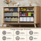 55 Inch Wide Fluted Dresser With Six Drawers Oak Finish