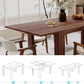 Expandable Dining Table For 6 To 8 Seater Brown Engineered Wood