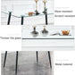51 Inch Glass Dining Table For 4 With Tempered Glass Top