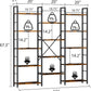 Industrial 14 Shelving Brown Bookcase Display Unit