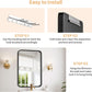 Matte Black Bathroom Mirror 30x22Inch Tempered Glass