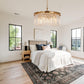 20-Inch Gold Round Crystal Chandelier Ceiling Light
